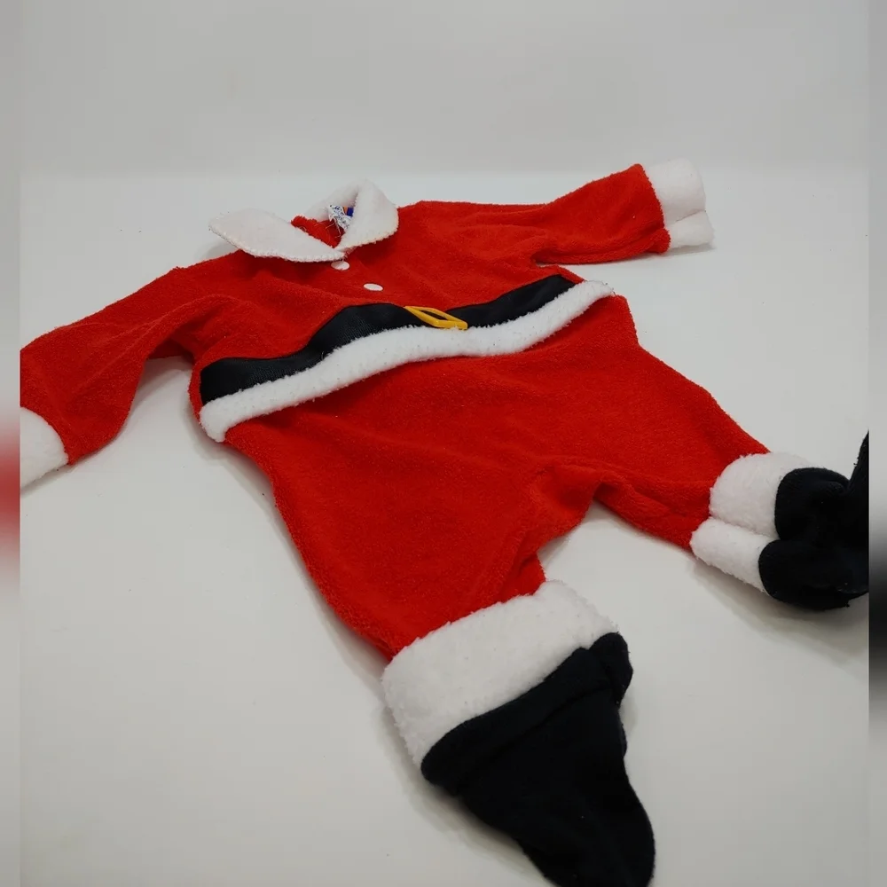 Carter's Baby Santa Onesie Bodysuit Footie Pajamas Made in the USA 80s Vintage S